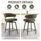 Set of 2/4 Modern Fabric/Leatherette Swivel Bar Stool with Tapered Black Metal Legs